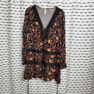 Xhiliration Tie Waist Shift Dress S